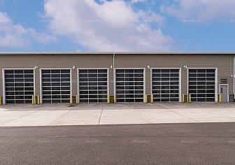 Промышленные ворота с панорамным остеклением Doorhan ISD02 (2800х5600)